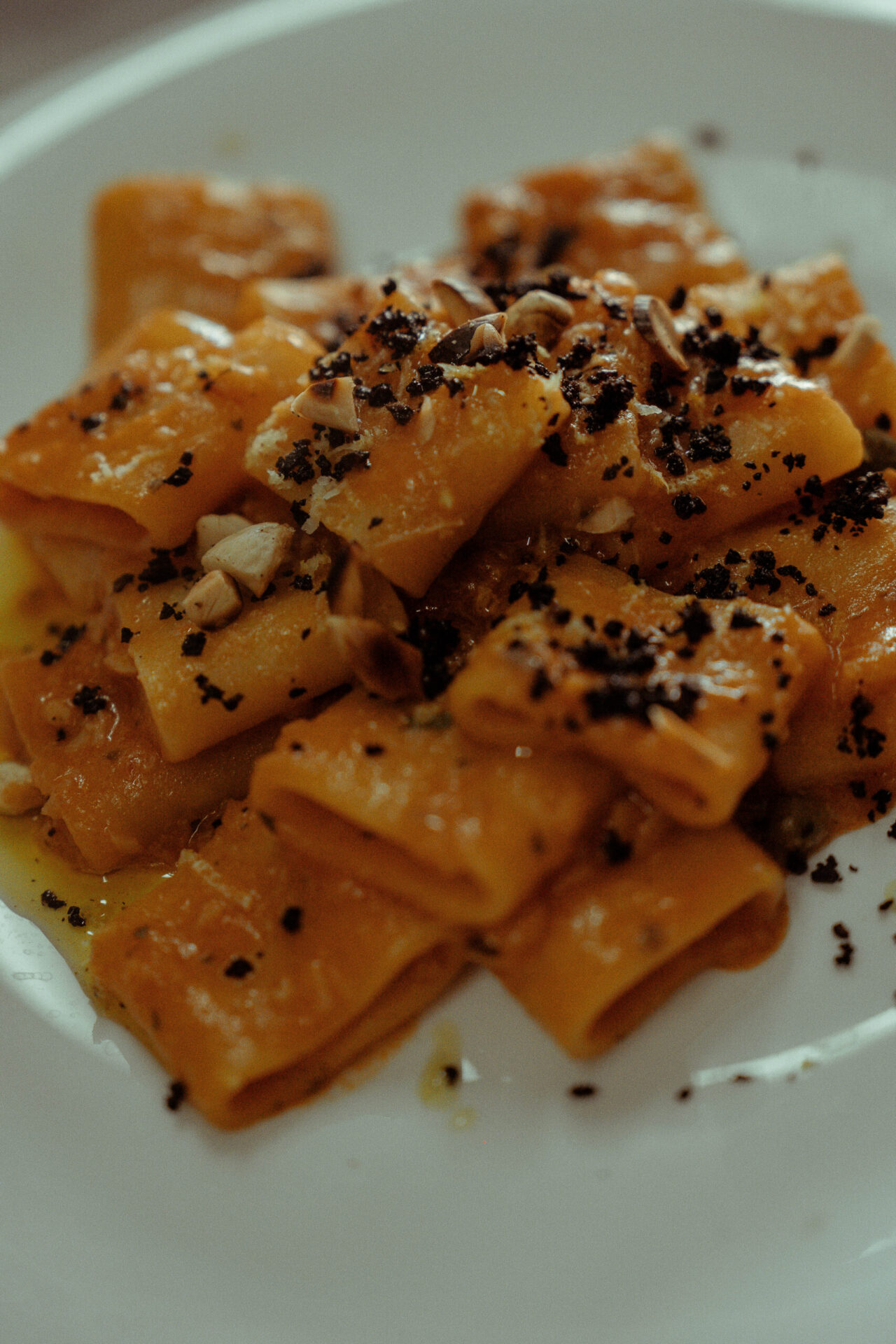 Paccheri con fonduta di parmigiano 36 mesi e tartufo nero